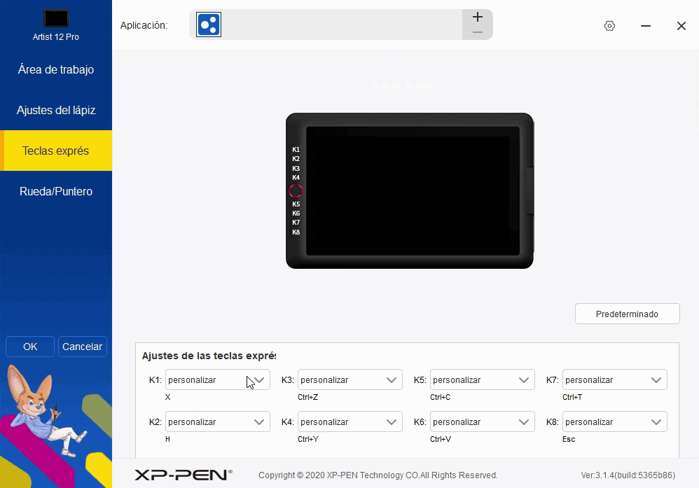 xp-pen artist 12 pro tablet - configure the express keys
